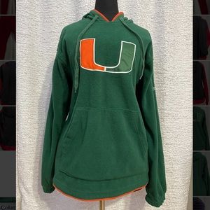 Colombia UM Canes green fleece hoodie